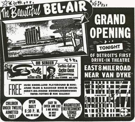 Bel Air Drive-In Theatre - Bel-Air Grand Opening Ad 8-25-50